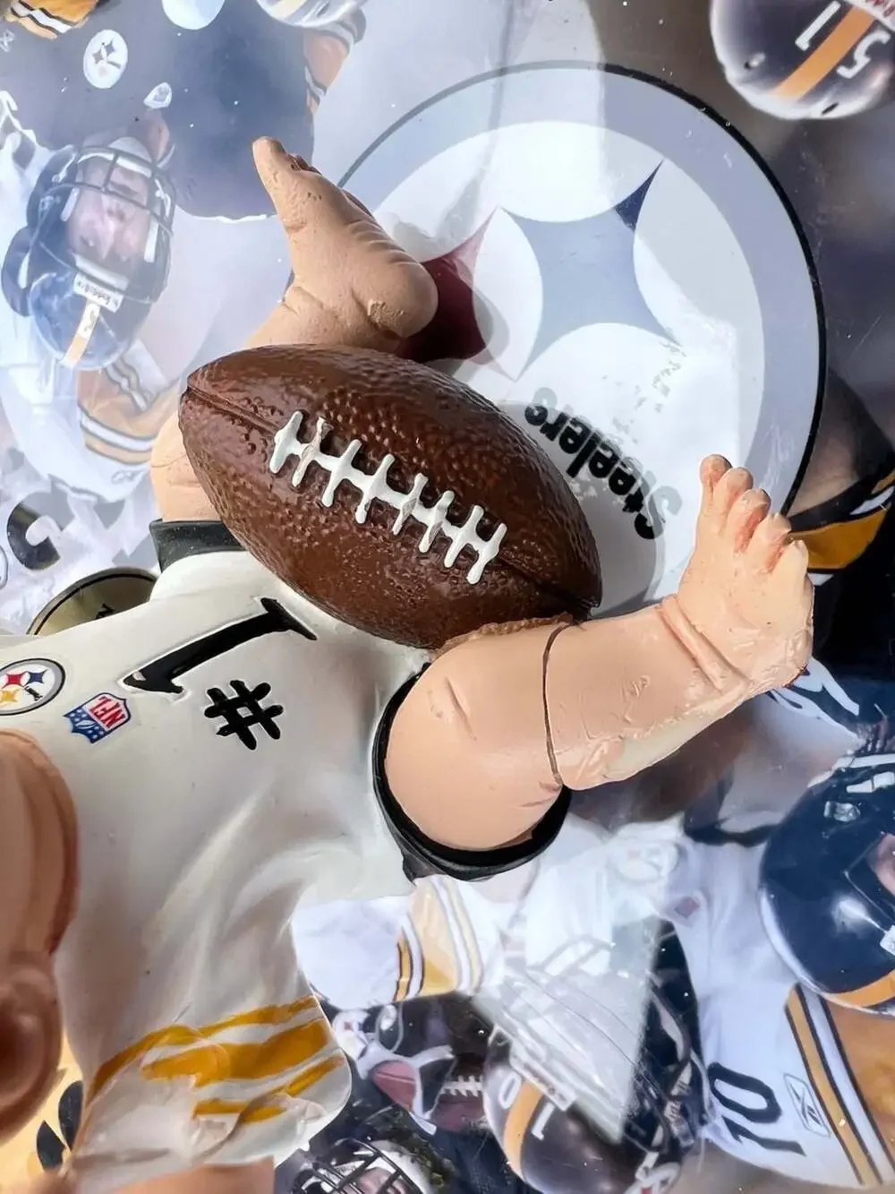 Ashton-Drake Pittsburgh Steelers Touchdown Steelers Baby Doll Ornament